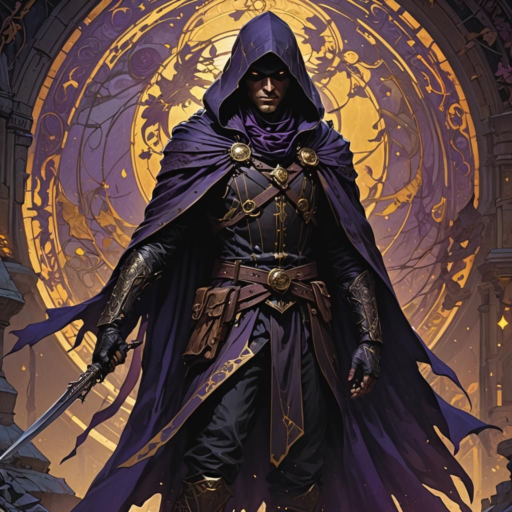 Shadow Assassin Concept Art in Dark Fantasy Style