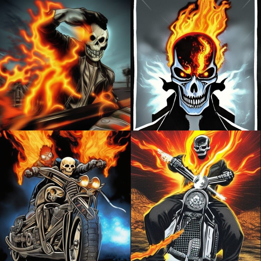 Ghost Rider: A Fiery Specter on Wheels