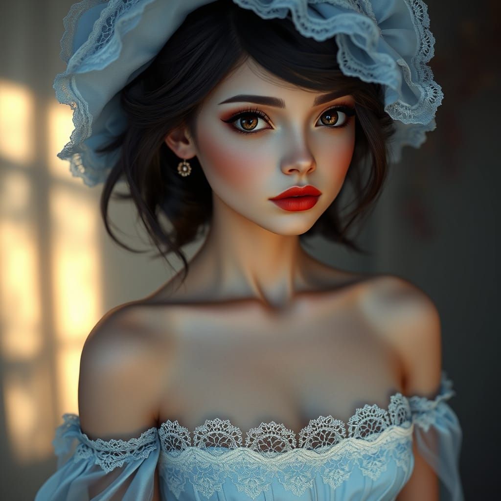 Enchanted Maiden in Lavender Dream Gown