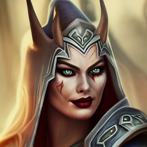 Margot Robbie as Sylvanas Windrunner: AI Art