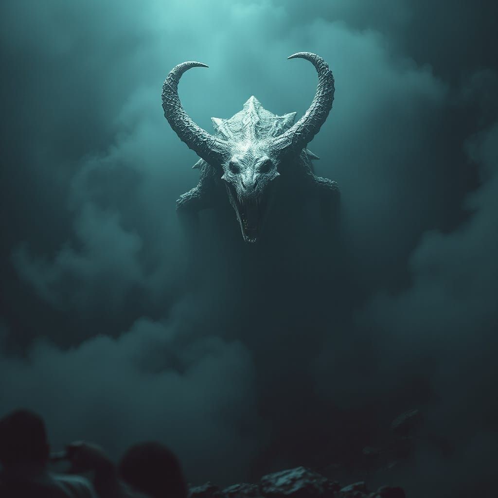 Mystical Creature Emerges from Darkness in Biomechanical Sty...