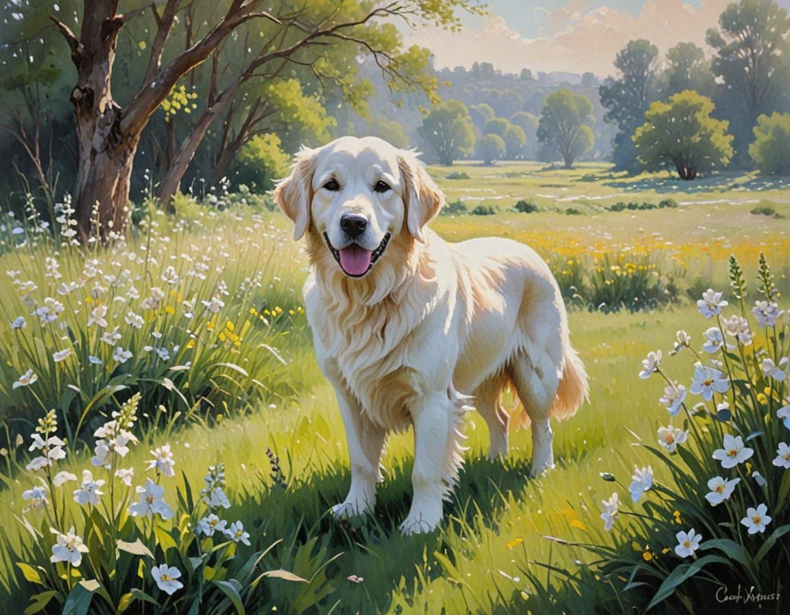 Surreal Easter Joy in Impressionist Oil Painting