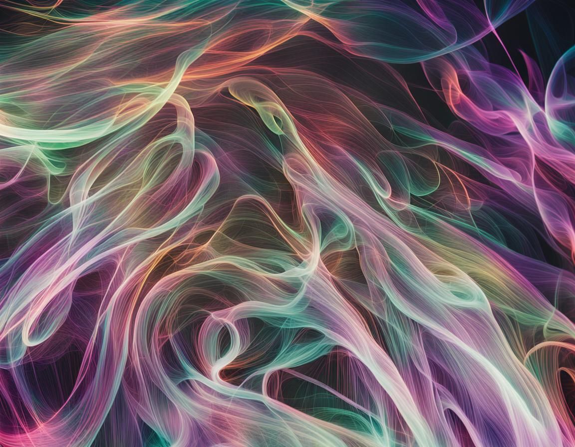 Abstract Neon Swirl in Long Exposure Style