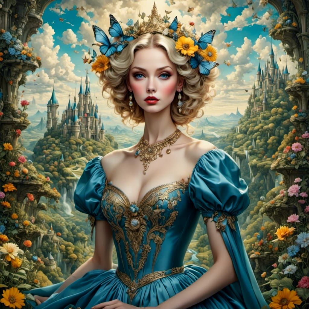 Magical Witch in a Pop Surrealist Style