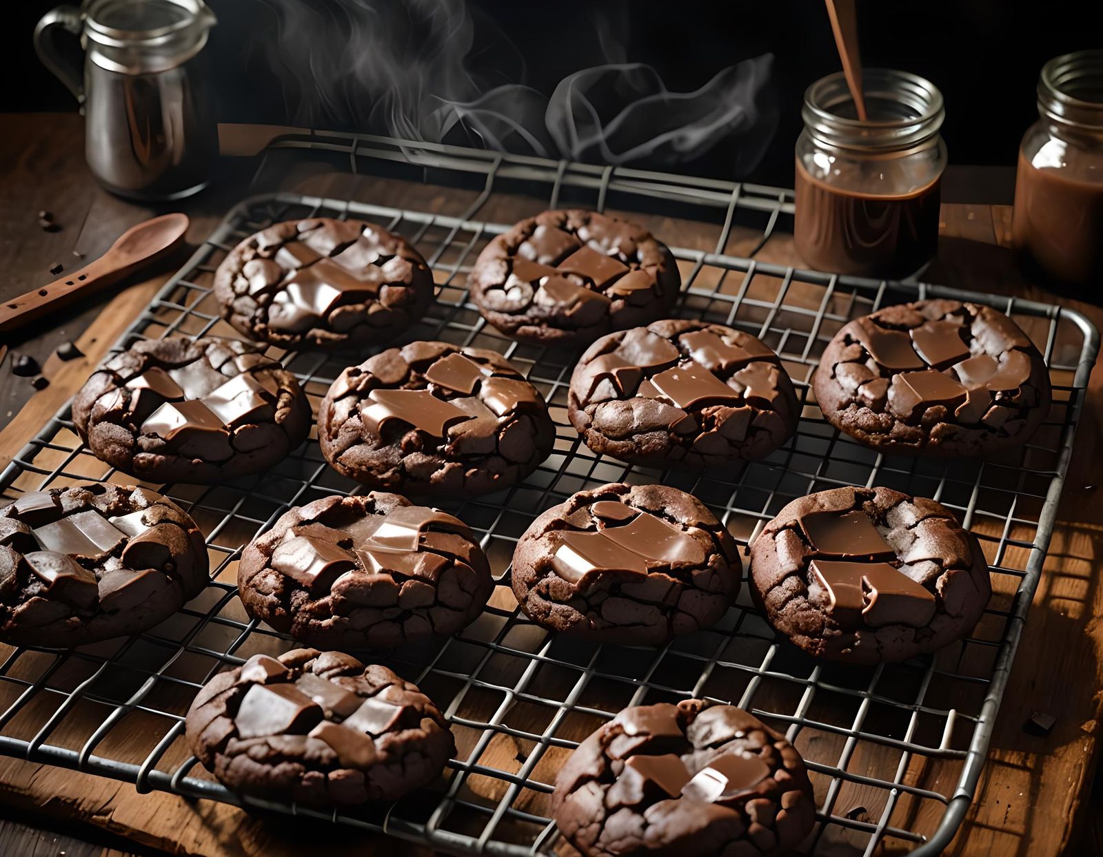 Freshly Baked Chocolate Chunk Brownie Cookies