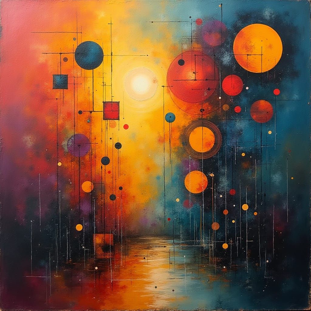 Cosmic Euphoria in Geometric Abstraction