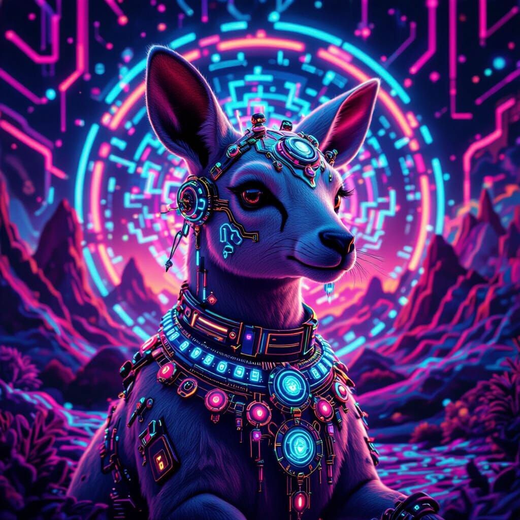Animal with futuristic Jewelry.