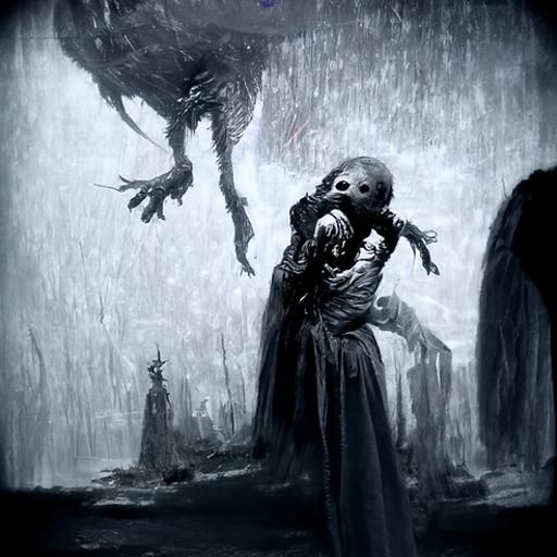 Terrifying Horror Scene in Dark Fantasy Style