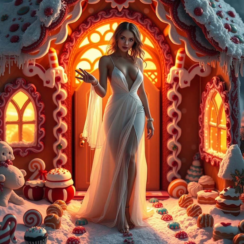 Glamorous Witch Invites You to Her Whimsical Gingerbread Cas...