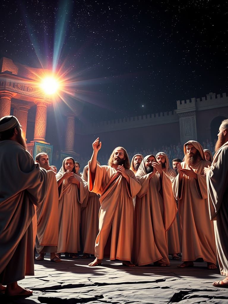 Disciples Preaching at Pentecost in Godlike Style