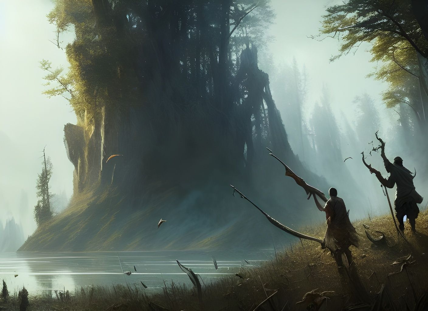 Epic Hunt Scene in Photorealistic Style