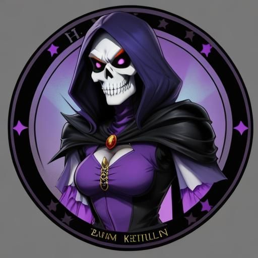 Skeletor as Beautiful Woman Portrait