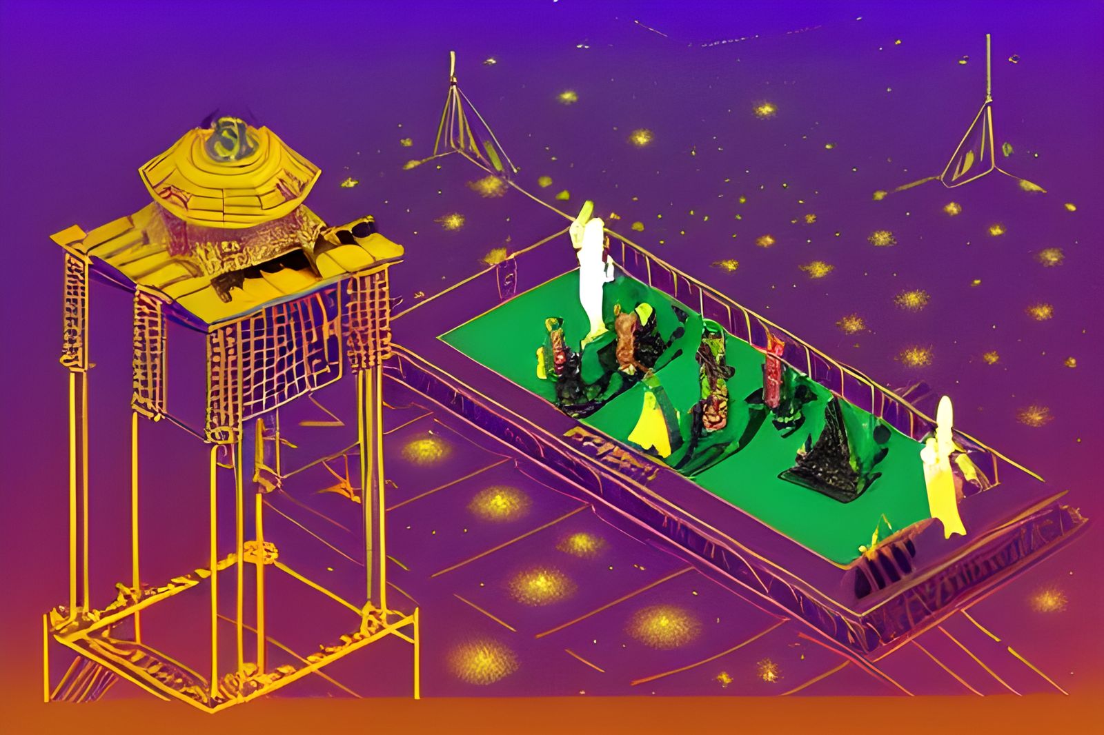 Afrofuturist Jazz Scene Inspired by Anime Art