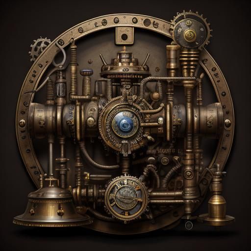 Steampunk Robot in Rembrandt Style