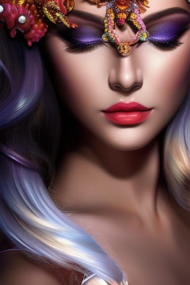 Crab Queen Portrait in Eldritch Surrealism