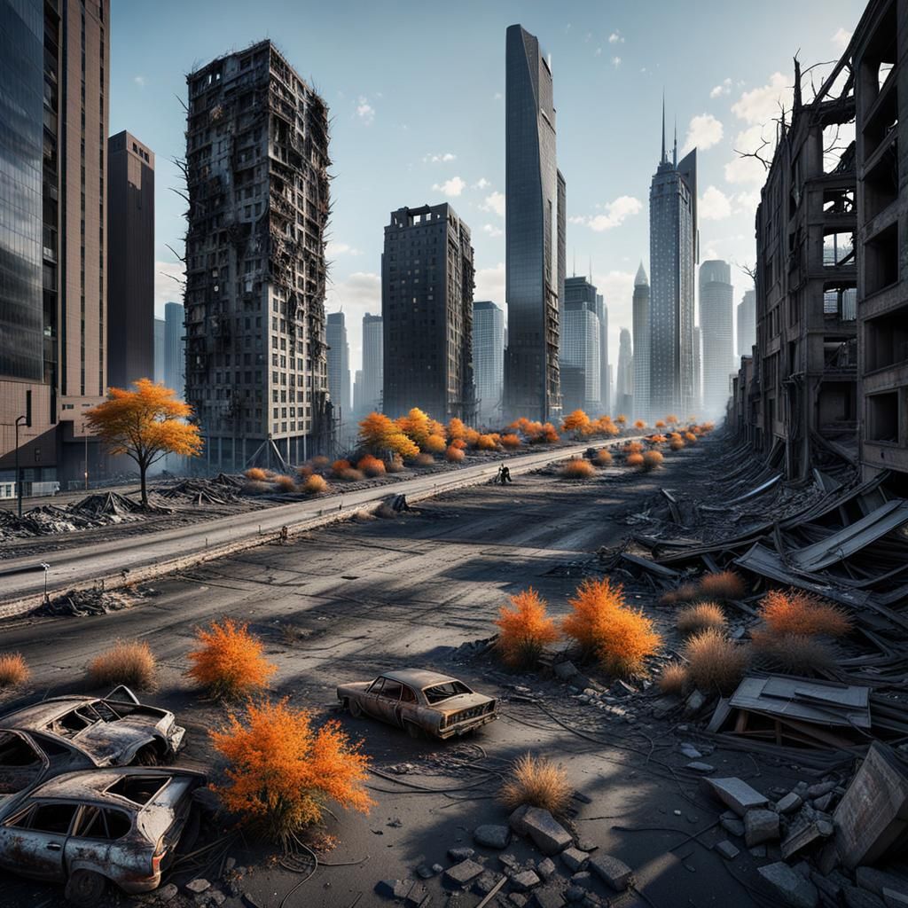 Post-Apocalyptic Nature Reclaims Urban Ruins