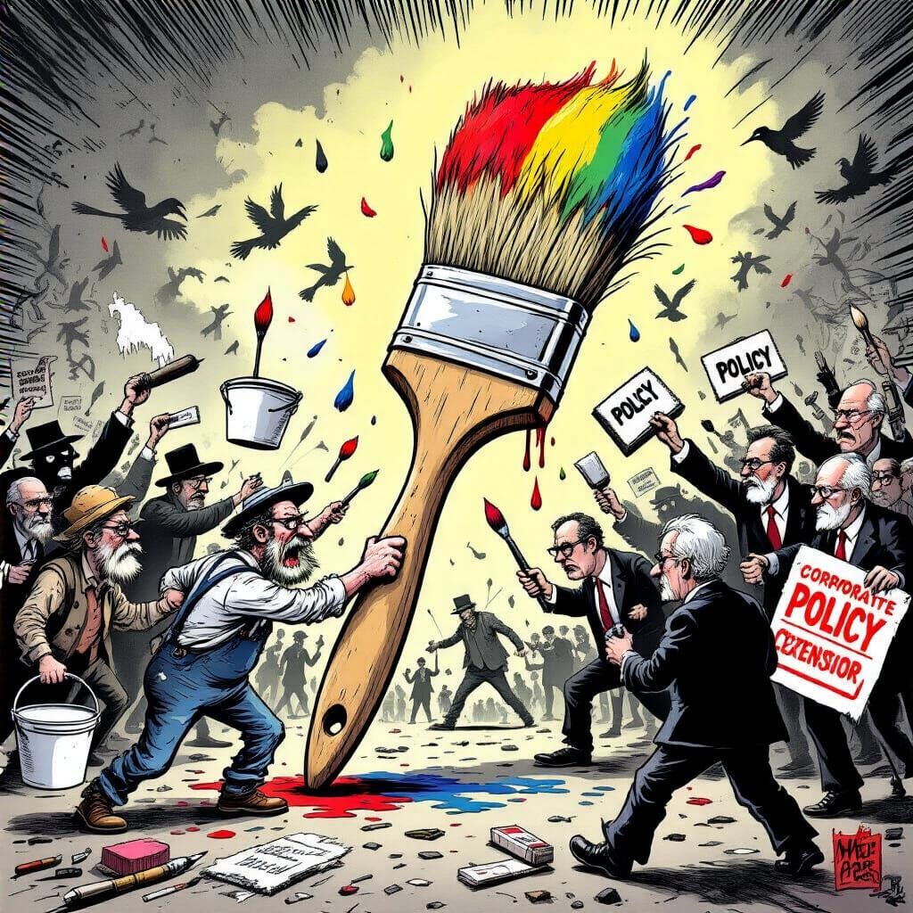 Political Cartoon: Artists Defend Creative Expression