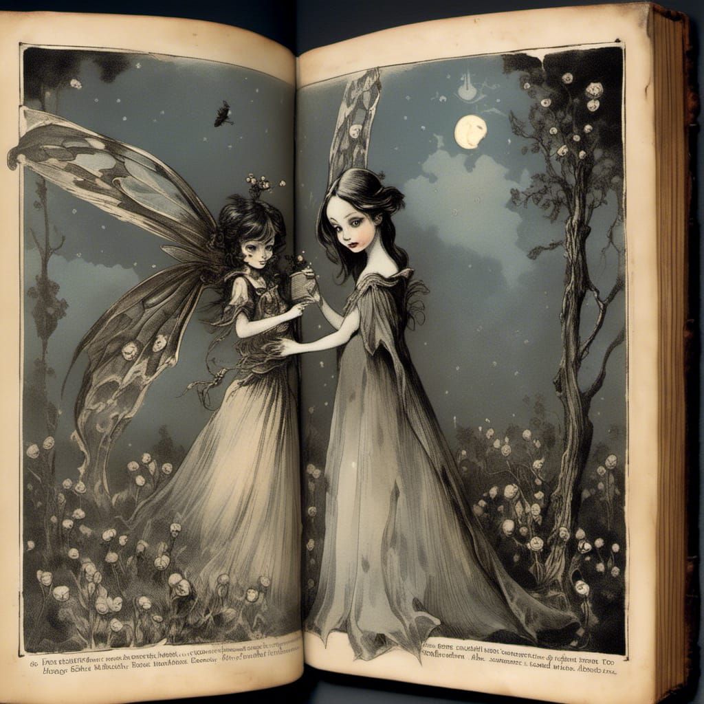 A hauntingly beautiful fairy with an innocent smile lurks wi...