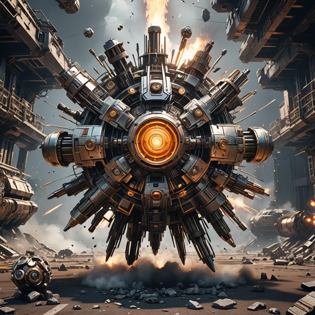 Whimsical Nuclear Explosion with Mech Details