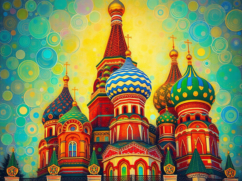 St. Basil's Cathedral in Surrealist Style