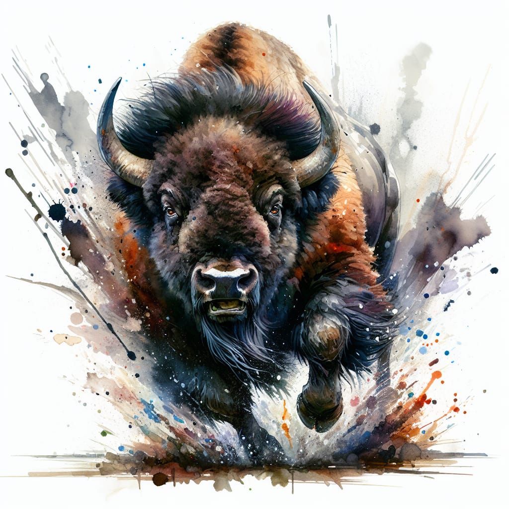 Bison Charging