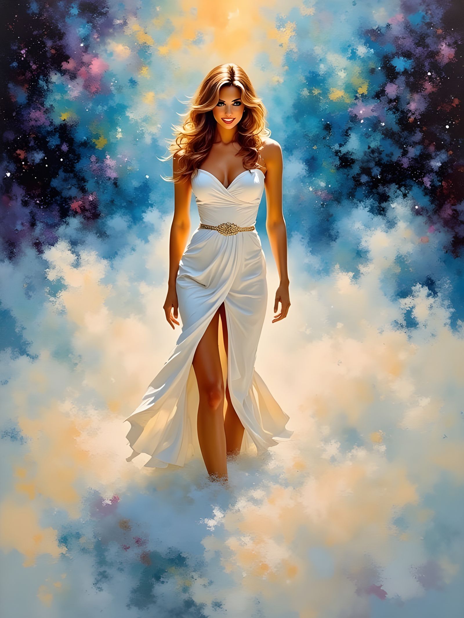 Dreamy Starlight Oasis in 1960s Mod Style