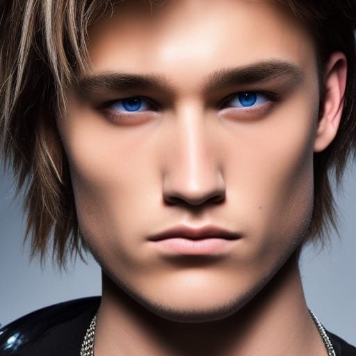 Hyperrealistic Portrait of Goth Teen with Tattoos