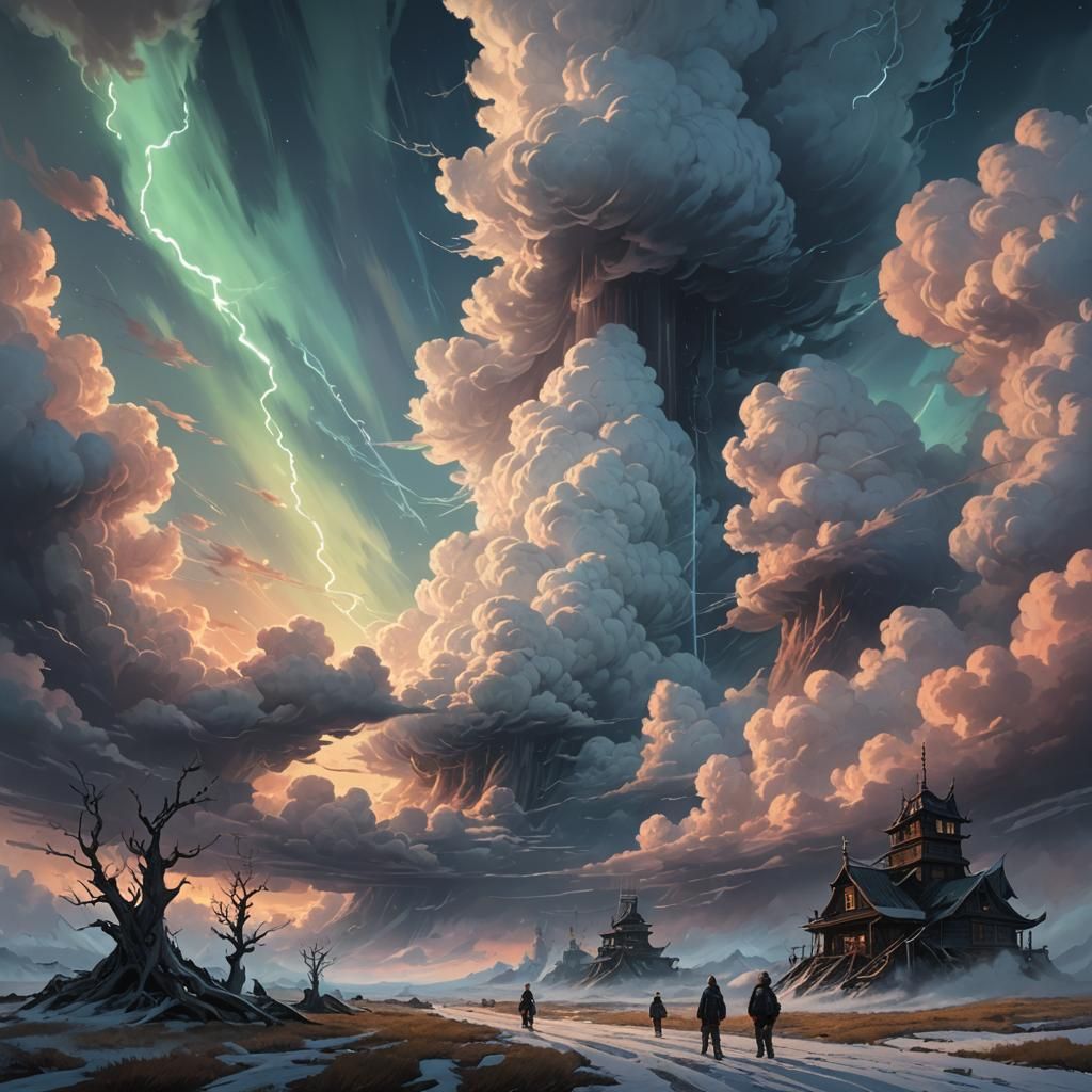 Personified Winds in Fantastical Weather Concept Art
