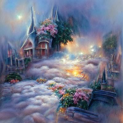 Ethereal Embers: A Fantasy Landscape