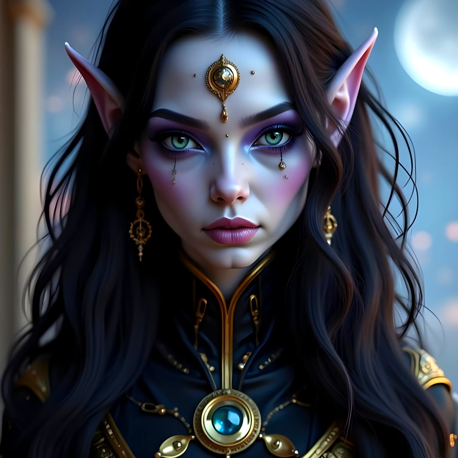 Regal Alien Woman Portrait