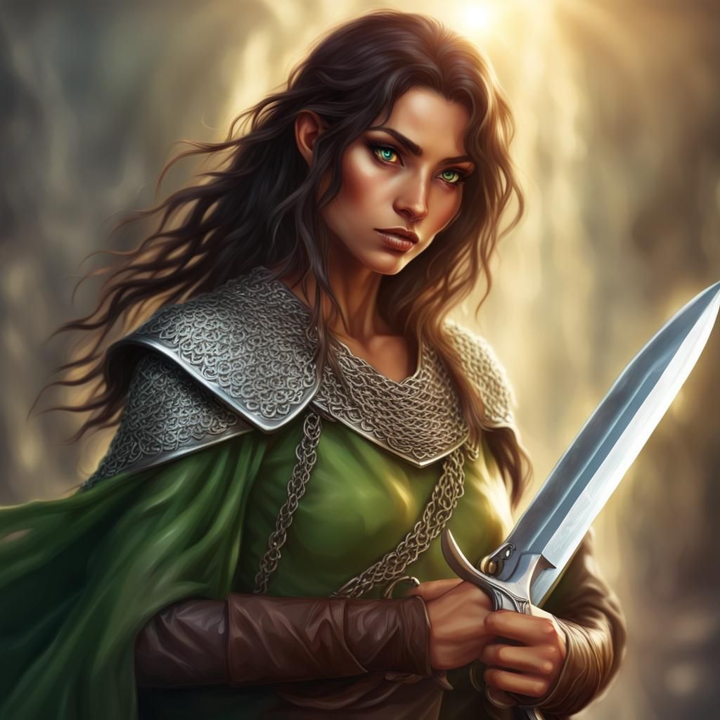 Half-Elf Rogue Cleric in Divine Light