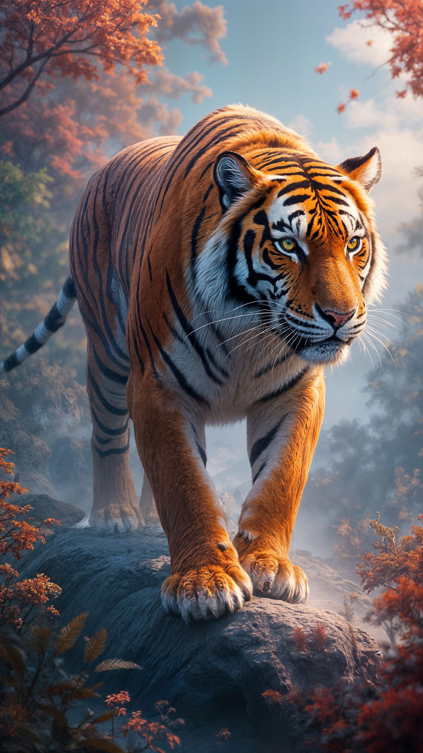 Detailed Tiger Matte Painting in Fantasy Style