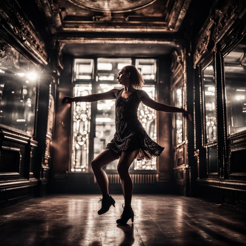 Girl Dancing in Berlin Techno Club