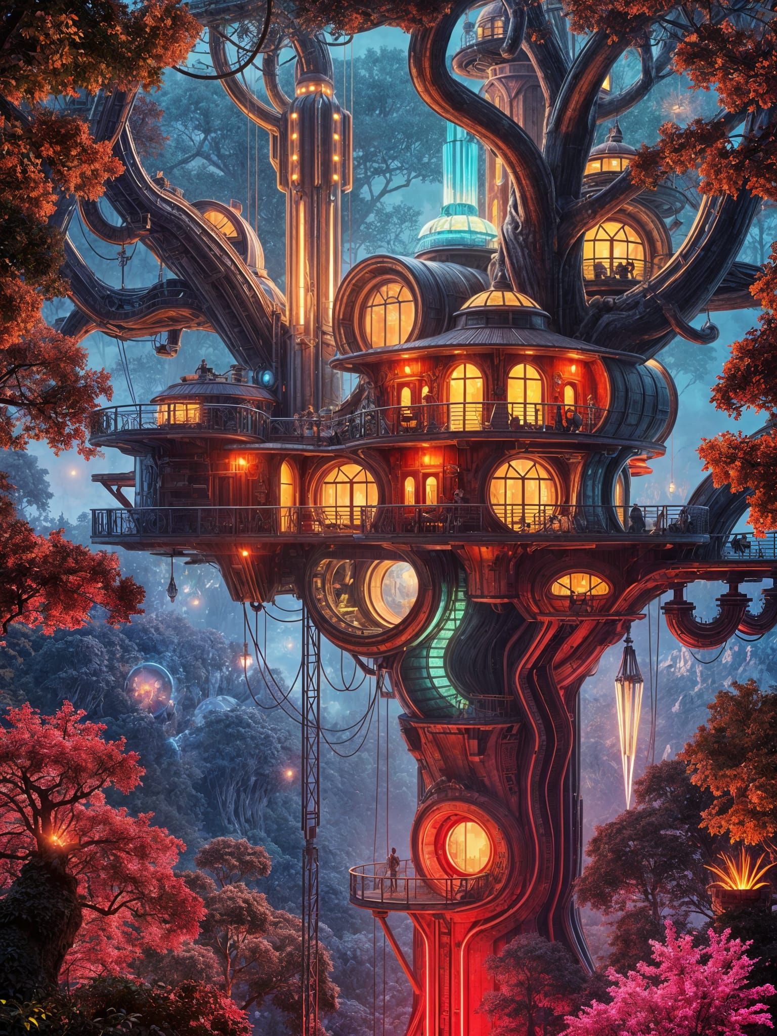 Futuristic Treehouse Home in Epic Digital Detail