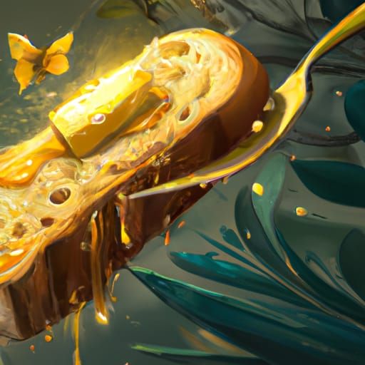 Butter and Toast in Flight: Digital Art