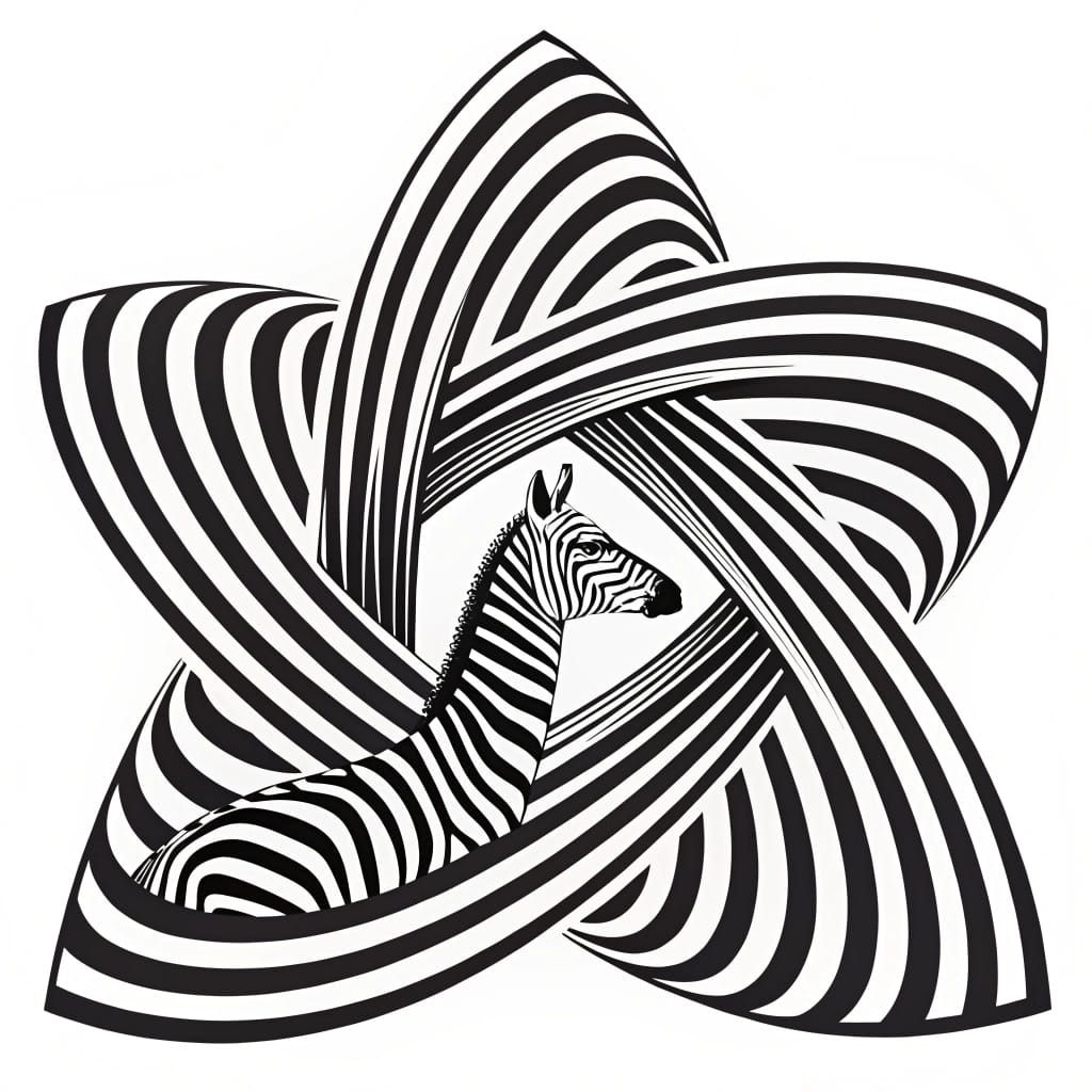 Inspirational Optical Illusion in Black and White Stripes