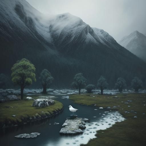 Surreal Landscape: Astral Cosmic Illustration