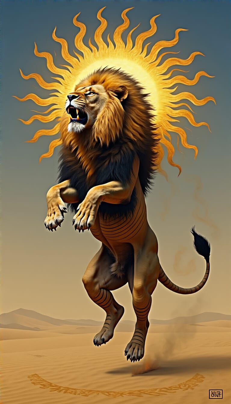 African Lion as Neo-Folk Spiritform