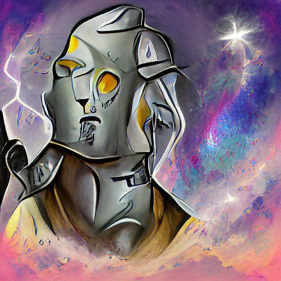 Warforged Celestial Warlock Digital Illustration
