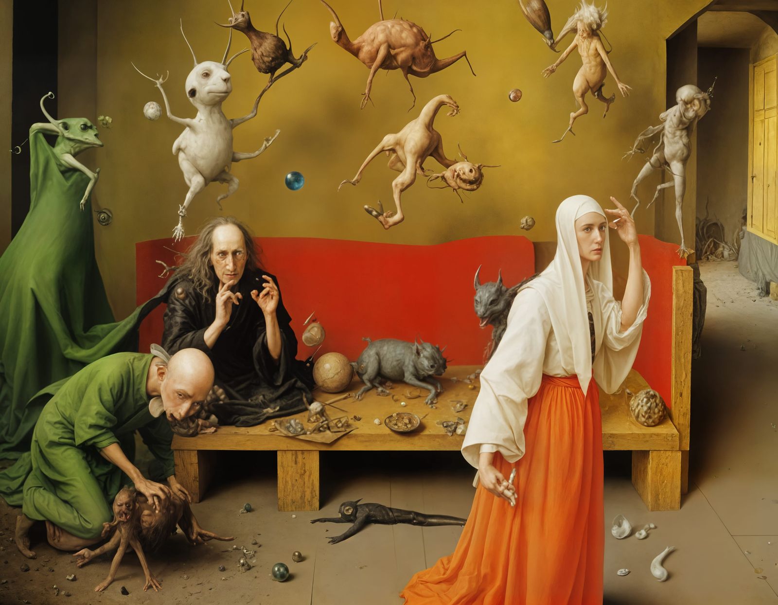 "But Darling - I didn't schedule the party at a Strip Club, and I HAD to go..." ->
'Hurumph!'