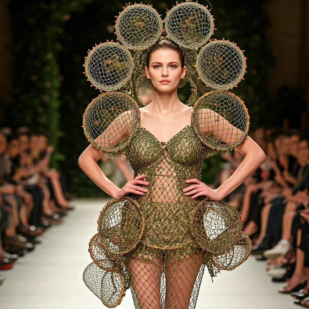 Elegant Model Struts Down Paris Runway in Steampunk-Inspired...
