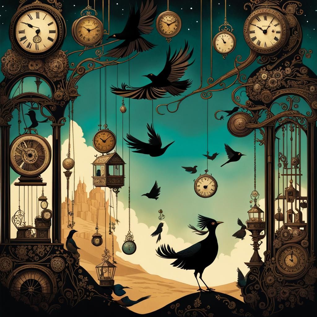 Clockwork Puppet Dancing in an Enchanting World