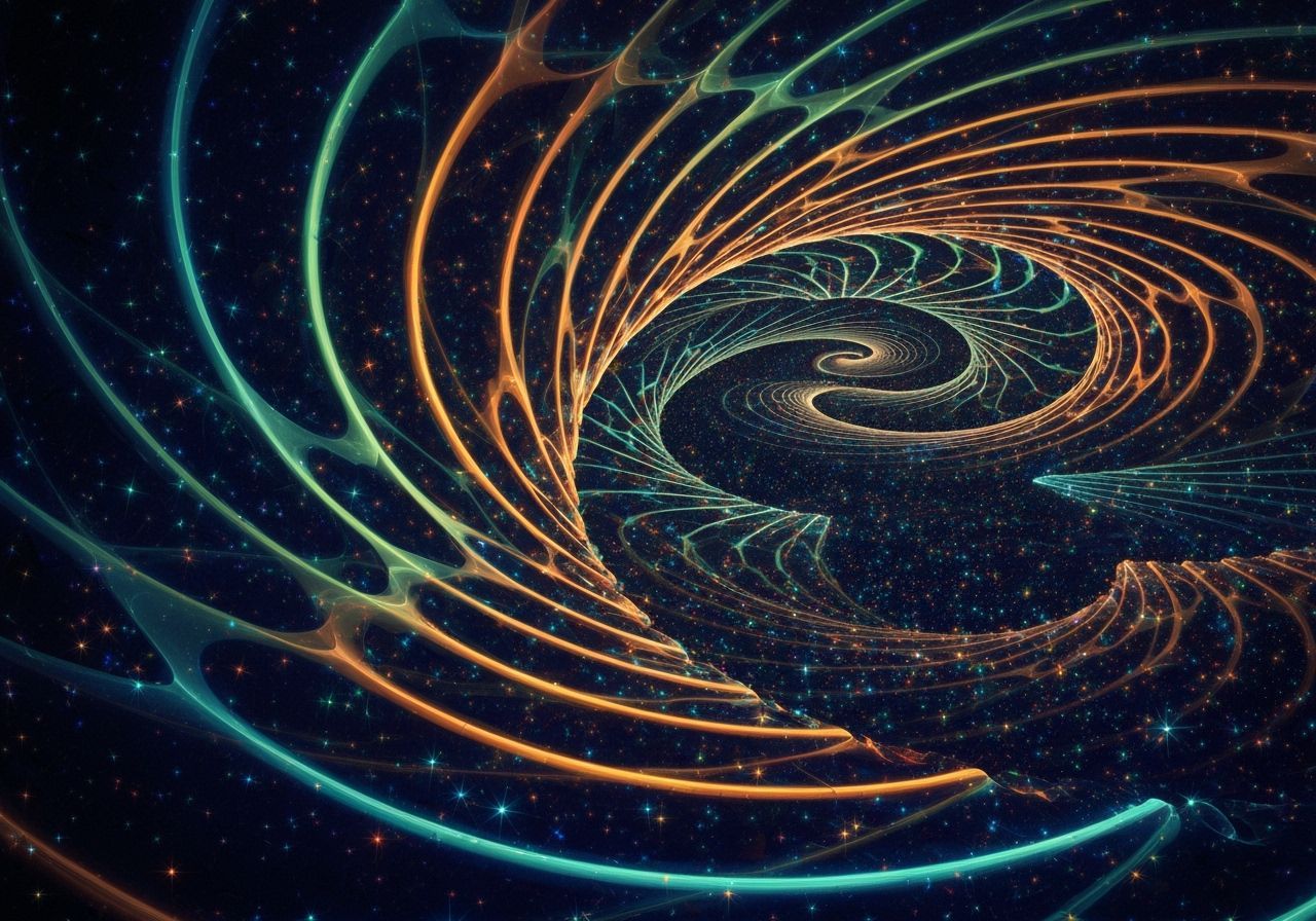 Fractal Retrofuturism: Swirling Stairs to Infinity