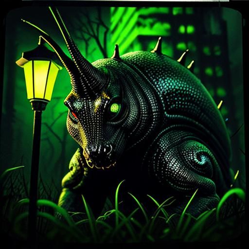 Giant Symbiote Snail in VHS Found Footage Style