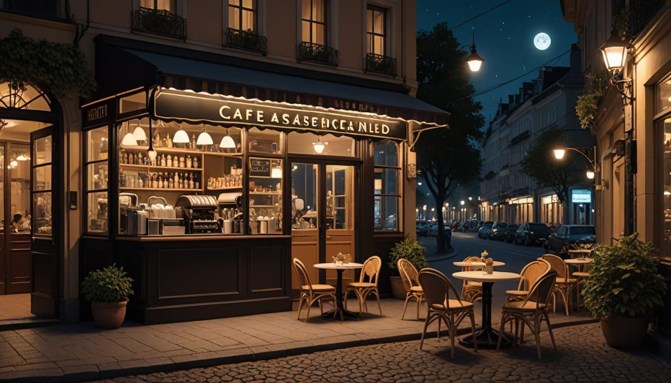 Whimsical Wes Anderson-Inspired Café Scene