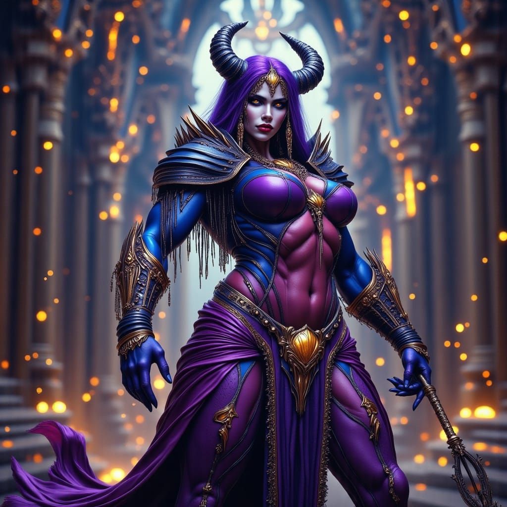 Dark Fantasy Drow Warrior Queen