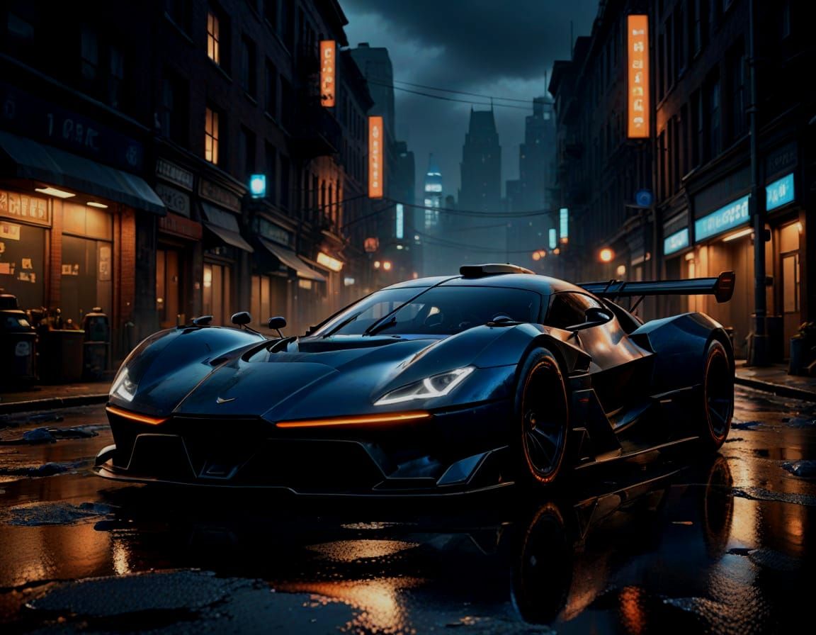 2025 Batmobile Speeds Through City Nightscape