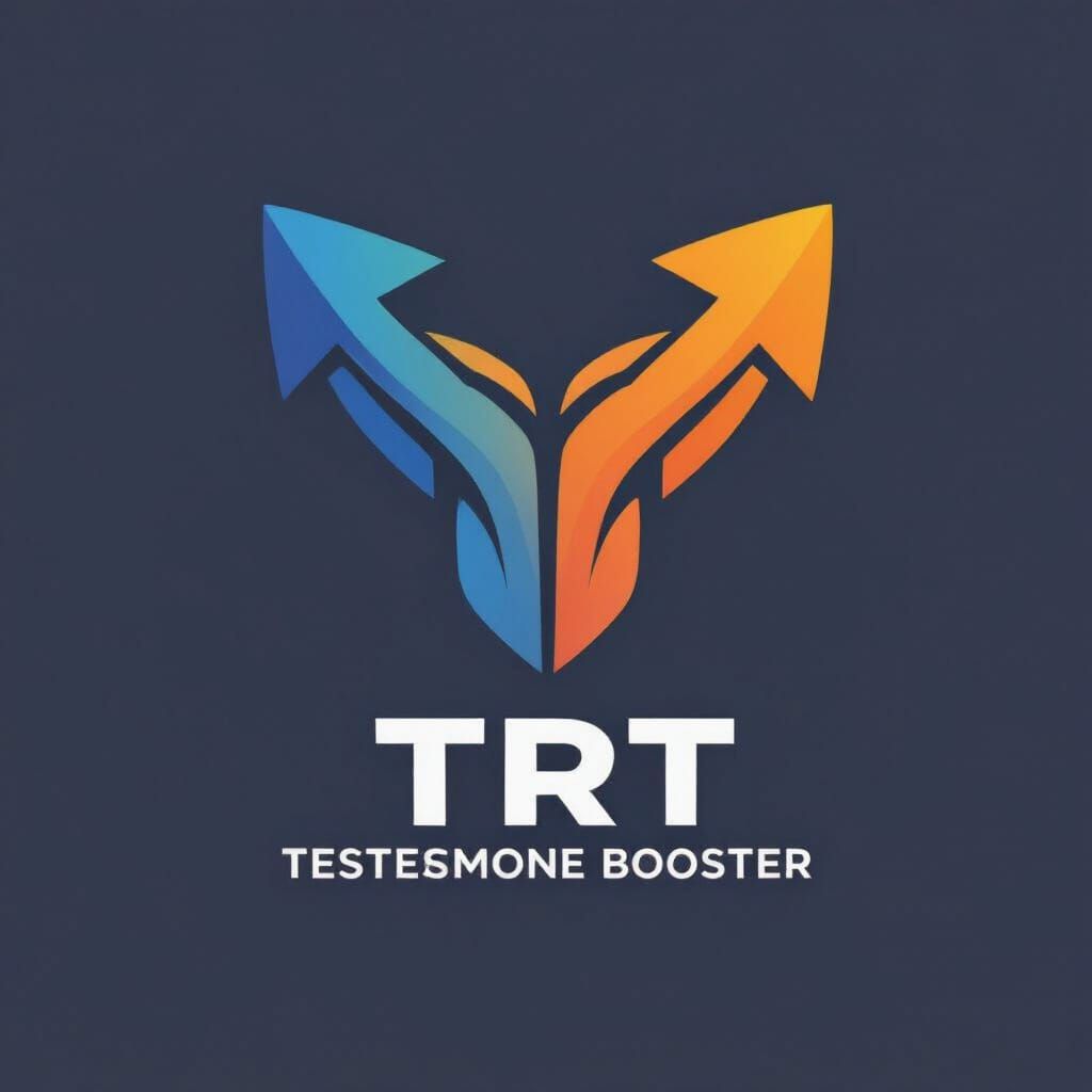TRT Testosterone Booster Logo: Strength and Growth