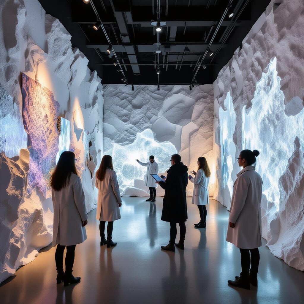 Textural Style Lab Examination in a Futuristic Aesthetic