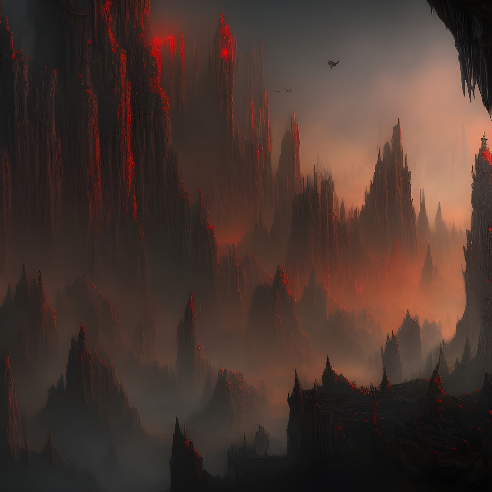 Detailed Horror Express Matte Painting